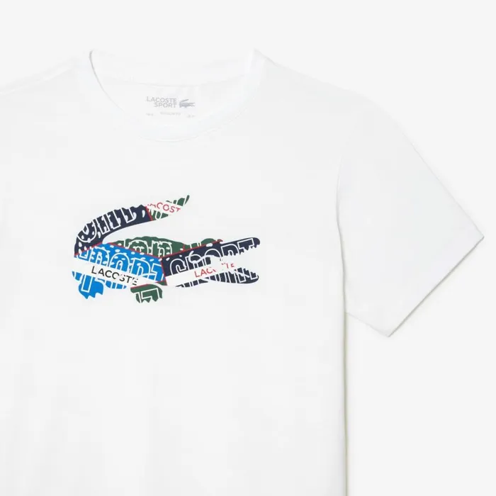 TShirts Men Lacoste Men039s SPORT Cotton Jersey TShirt White 001