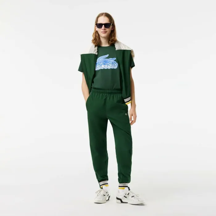 TShirts Men Lacoste Mens Cotton Jersey Print TShirt Pine Green 132