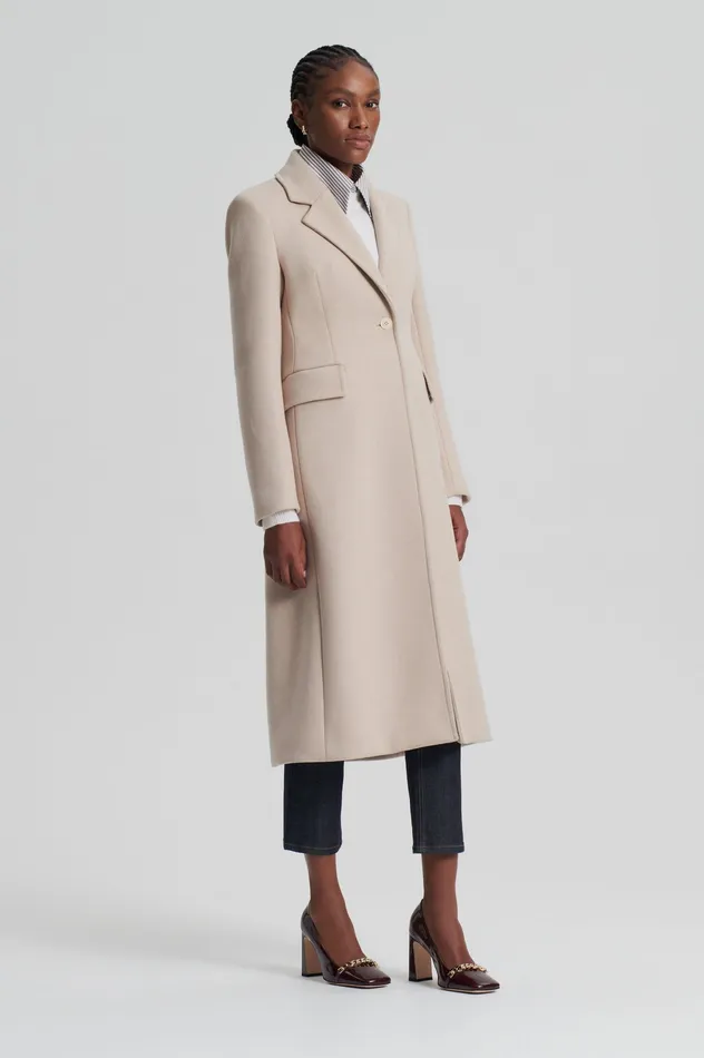TAILORED COAT NOUGAT Women Coats Scanlan Theodore TAILORED COAT NOUGAT Women Coats Scanlan Theodore