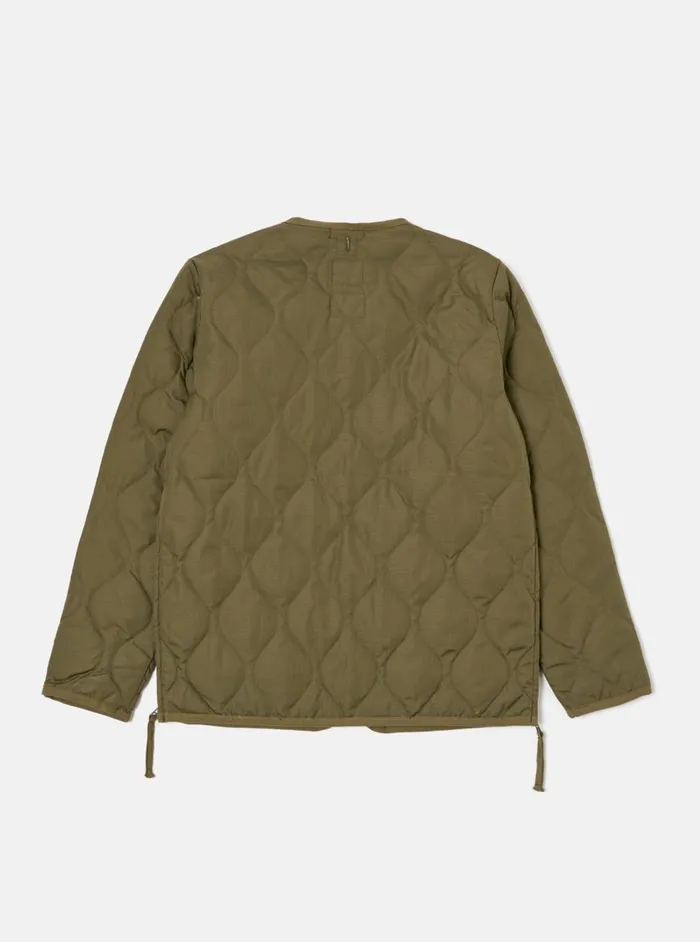 Taion Crew Neck Down Jacket In Dark Olive Ripstop Men Universal Works Coats and Outerwear
