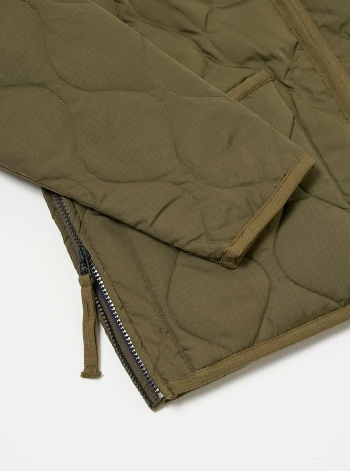 Taion Crew Neck Down Jacket In Dark Olive Ripstop Men Universal Works Coats and Outerwear
