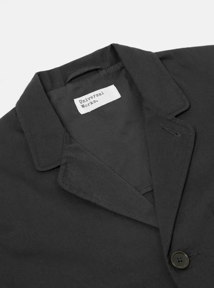 Three Button Jacket In Black Twill Men Universal Works Jackets