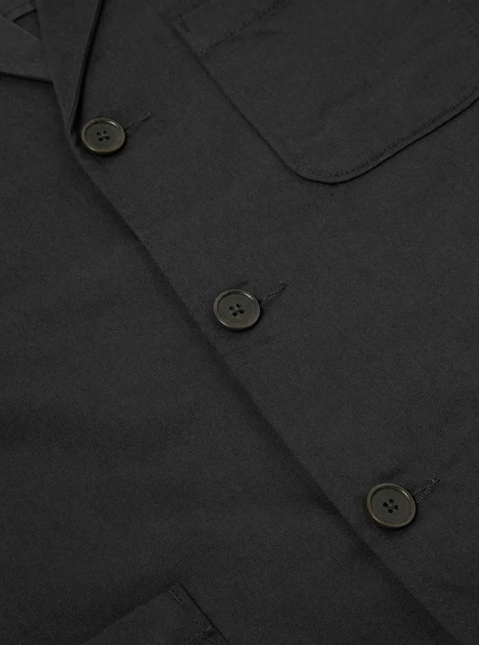Three Button Jacket In Black Twill Men Universal Works Jackets