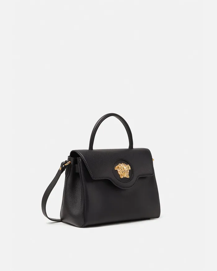 Top Handle Women Versace La Medusa Handbag Black