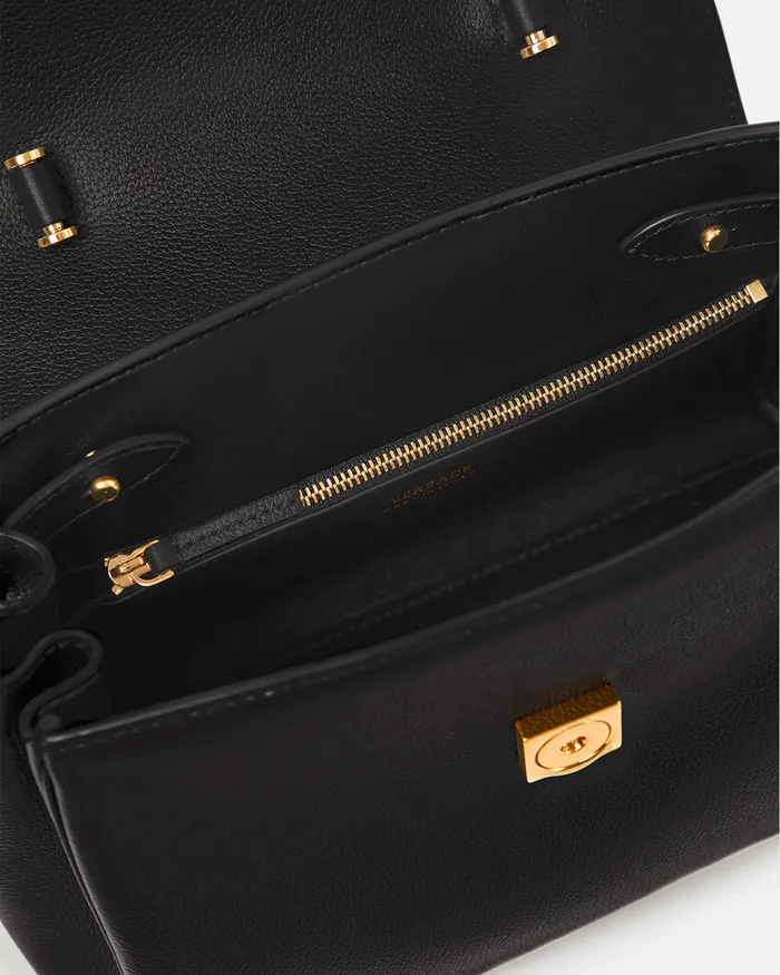 Top Handle Women Versace La Medusa Handbag Black