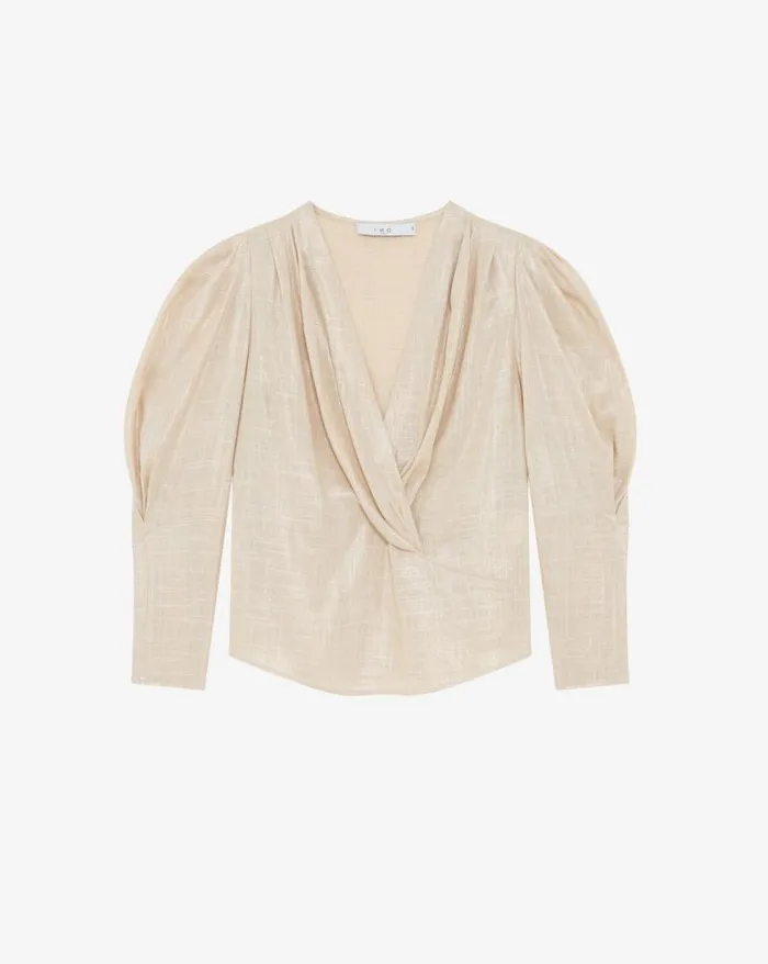 Tops and Shirts Women IRO CLARONE CRISSCROSS VNECK LINEN TOP