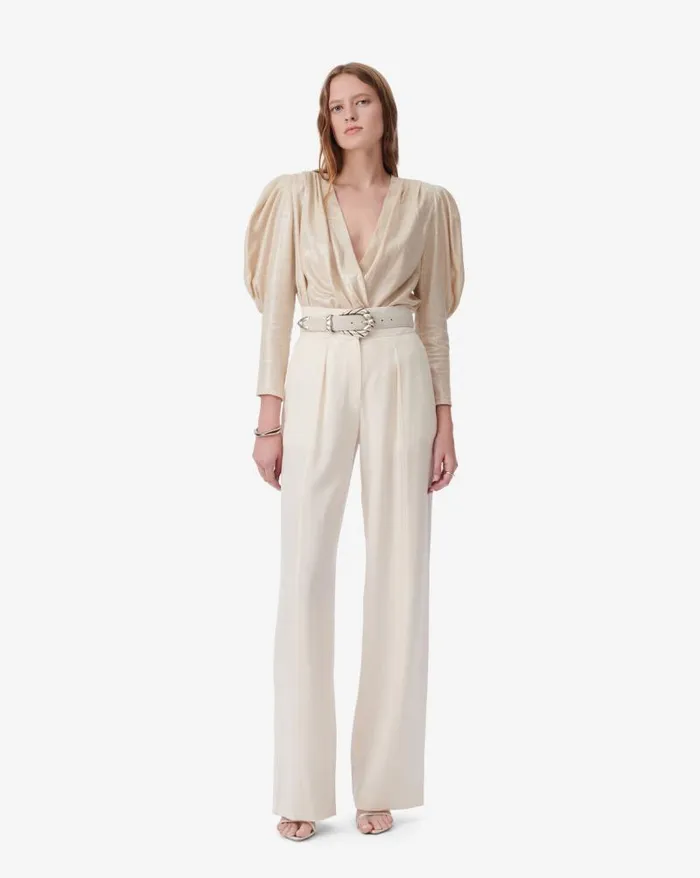 Tops and Shirts Women IRO CLARONE CRISSCROSS VNECK LINEN TOP