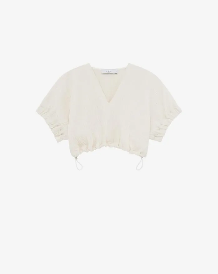 Tops and Shirts Women IRO HILARIA VNECK JACQUARD CROP TOP