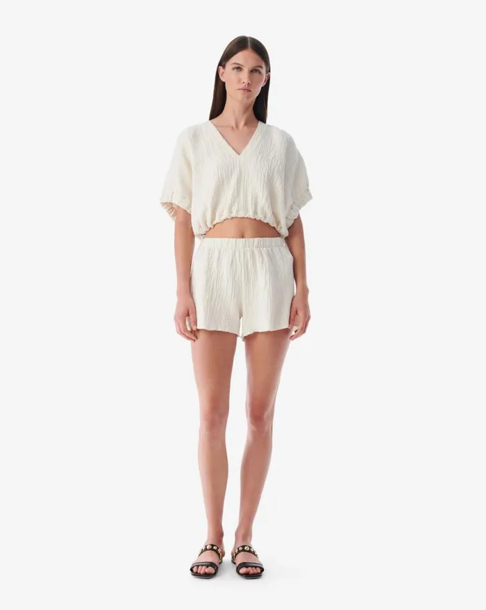 Tops and Shirts Women IRO HILARIA VNECK JACQUARD CROP TOP