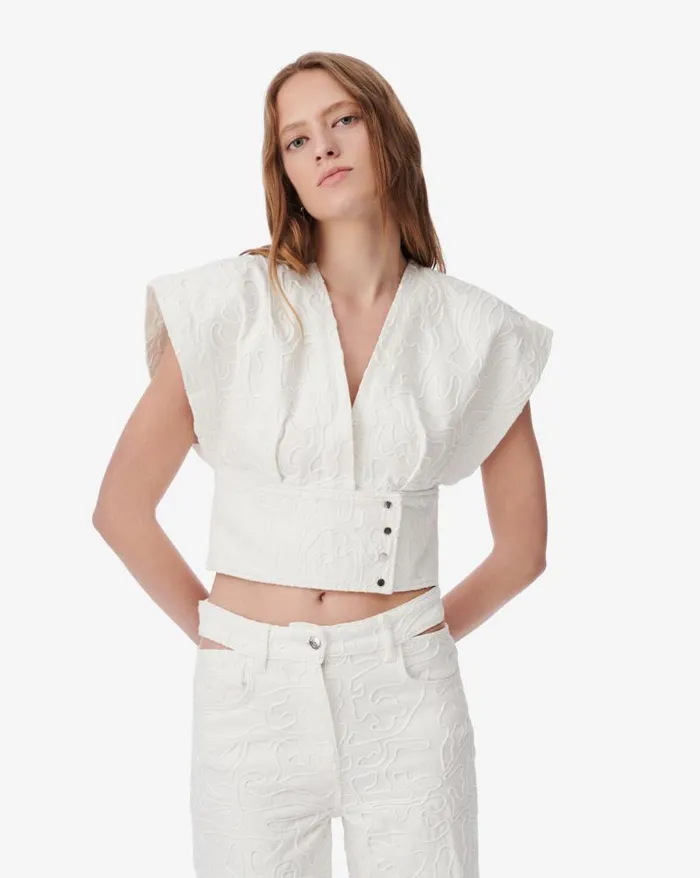 Tops and Shirts Women IRO ZAHAIR VNECK DENIM TOP