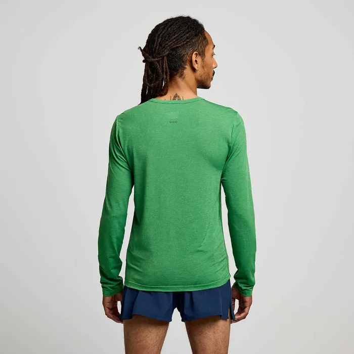 Tops Men8217s Stopwatch Long Sleeve Juniper Heather 8211 Saucony Men Tops Men8217s Stopwatch Long Sleeve Juniper Heather 8211 Saucony Men