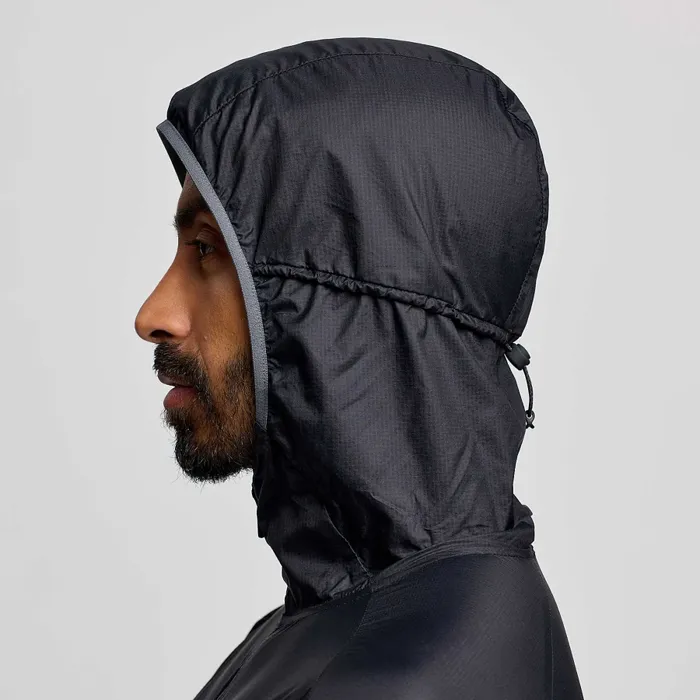 Tops Peregrine Packaway Jacket Black 8211 Saucony Men