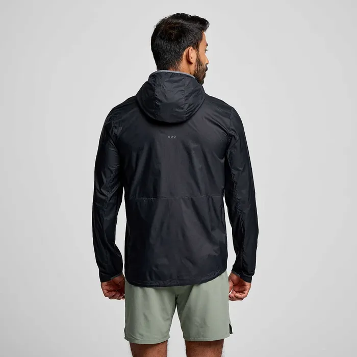 Tops Peregrine Packaway Jacket Black 8211 Saucony Men