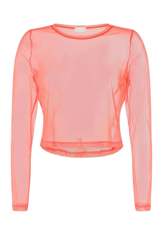 Transparent Tulle Top Juicy Melon Women HANRO Activewear