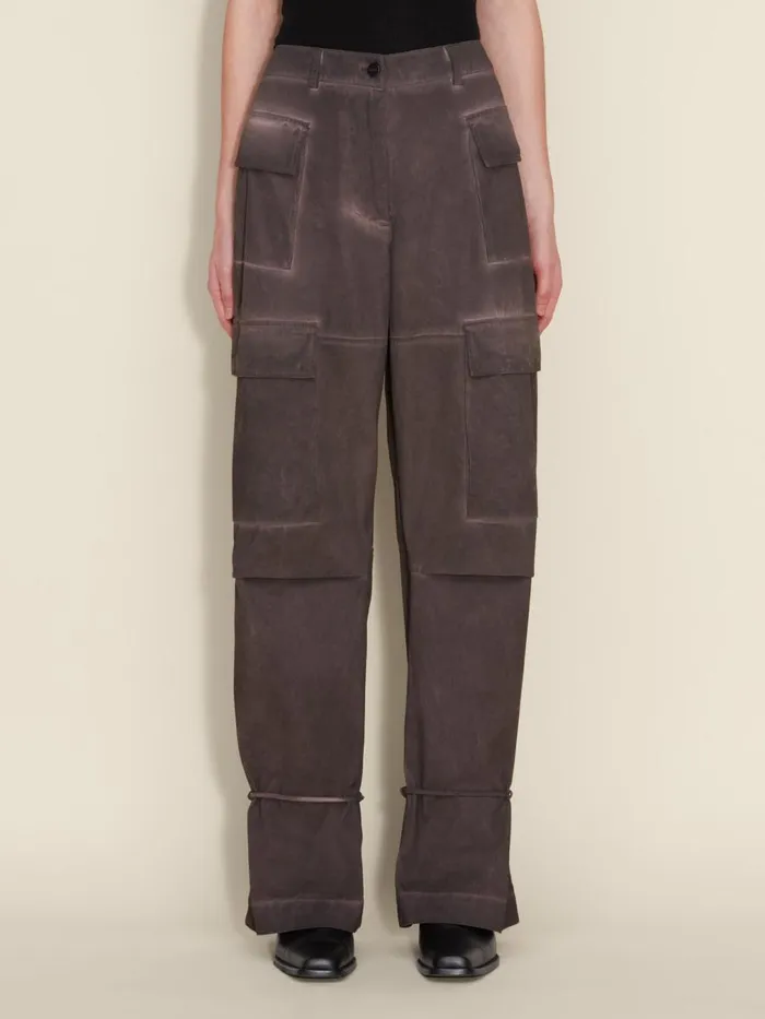 Trousers and Shorts Women Holzweiler Night Worker Trousers Brown Mix