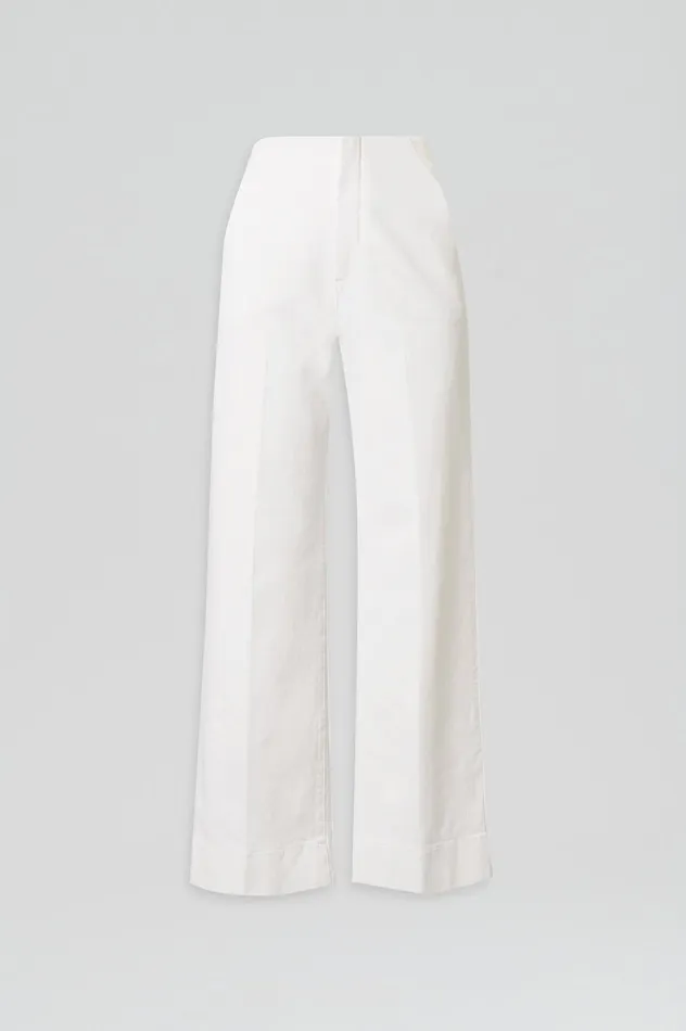 Trousers Scanlan Theodore Women DENIM CROPPED JEAN WHITE Trousers Scanlan Theodore Women DENIM CROPPED JEAN WHITE
