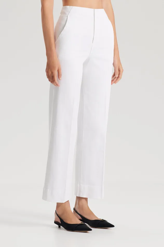 Trousers Scanlan Theodore Women DENIM CROPPED JEAN WHITE Trousers Scanlan Theodore Women DENIM CROPPED JEAN WHITE
