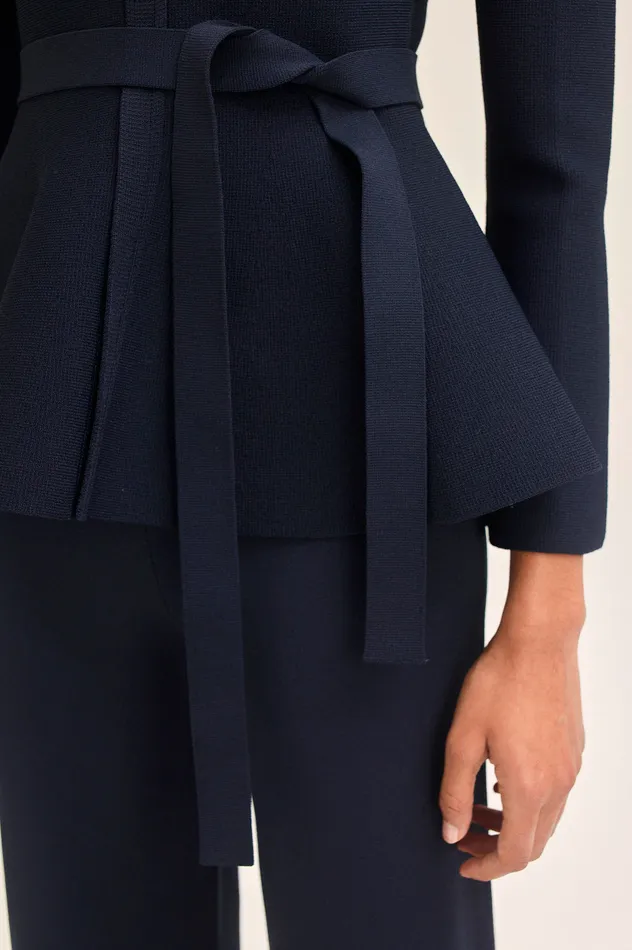 Trousers Women Scanlan Theodore MICRO CREPE CROP TROUSER NAVY Trousers Women Scanlan Theodore MICRO CREPE CROP TROUSER NAVY