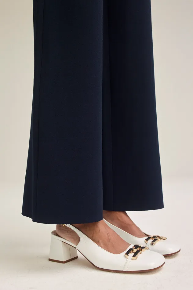 Trousers Women Scanlan Theodore MICRO CREPE CROP TROUSER NAVY Trousers Women Scanlan Theodore MICRO CREPE CROP TROUSER NAVY
