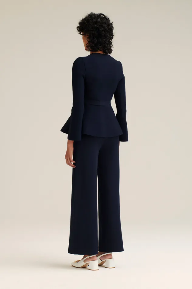 Trousers Women Scanlan Theodore MICRO CREPE CROP TROUSER NAVY Trousers Women Scanlan Theodore MICRO CREPE CROP TROUSER NAVY