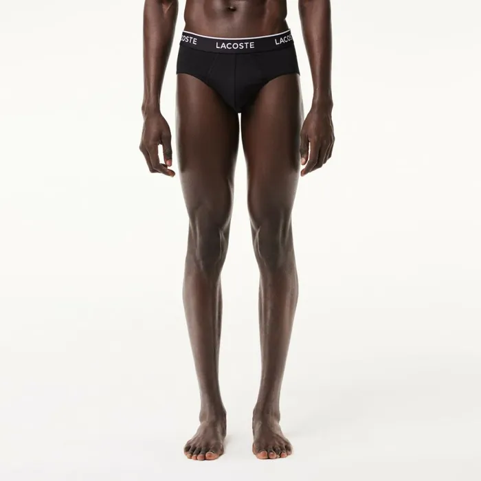 Underwear and Socks Men Lacoste Men039s 3Pack Briefs Black 031