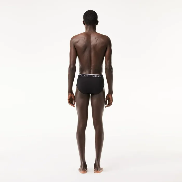 Underwear and Socks Men Lacoste Men039s 3Pack Briefs Black 031