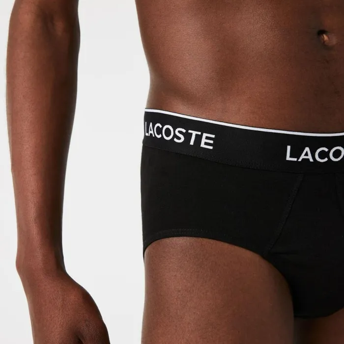 Underwear and Socks Men Lacoste Men039s 3Pack Briefs Black 031