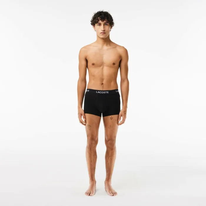 Underwear and Socks Men Lacoste Men039s 7Pack Logo Waist Trunks Black 031