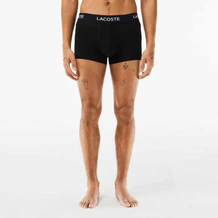 Underwear and Socks Men Lacoste Men039s 7Pack Logo Waist Trunks Black 031