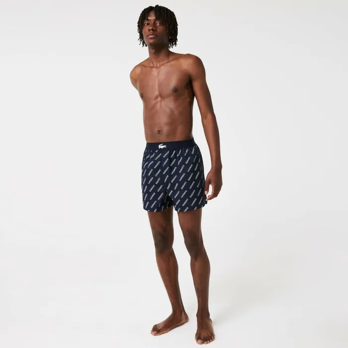Underwear and Socks Men Lacoste Mens UltraSoft Cotton Boxer 3Pack Navy Blue Blue Vuc