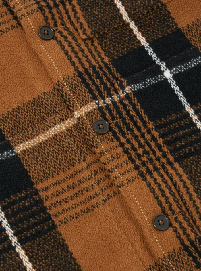Uniform Jacket In Brown Earth II Check Men Universal Works Overshirts