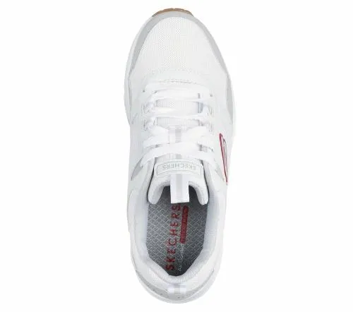 Uno 8211 RetroGroove White Gray Kids SKECHERS Kids UK Sizes 9525