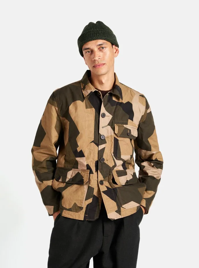 Utility Jacket In Brown Swedish Camo Men Universal Works Coats and Outerwear