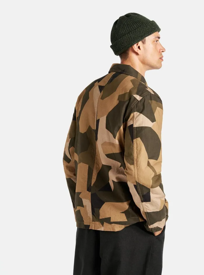 Utility Jacket In Brown Swedish Camo Men Universal Works Coats and Outerwear