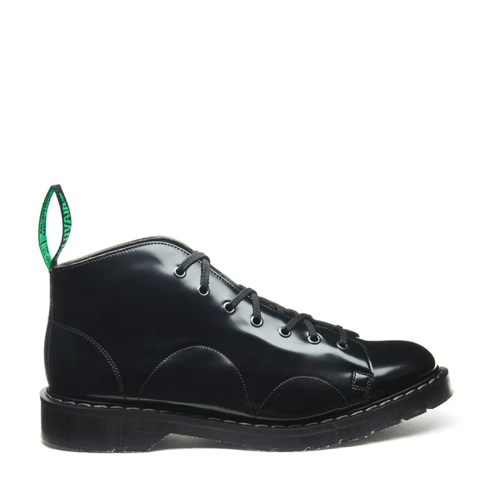 Vegan Solovair Monkey Boots Black Vegan HiShine Monkey Boot