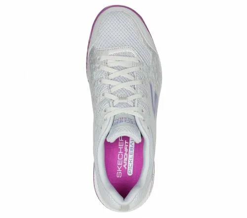 Viper Court 8211 Pickleball Gray Purple Women SKECHERS Lace Up