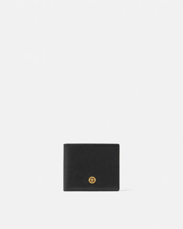 Wallets Men Versace Medusa Biggie Bifold Wallet Blackgold