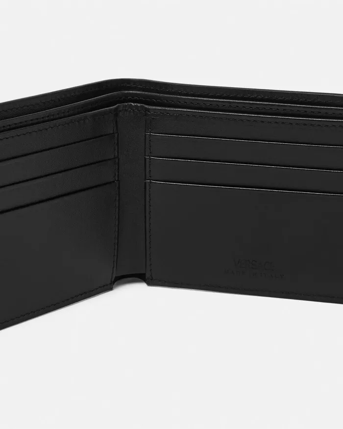 Wallets Men Versace Medusa Biggie Bifold Wallet Blackgold