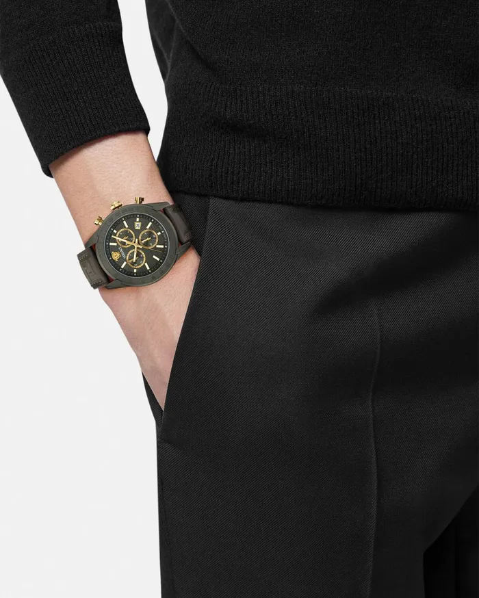 Watches Men Versace Chrono Master Watch Black