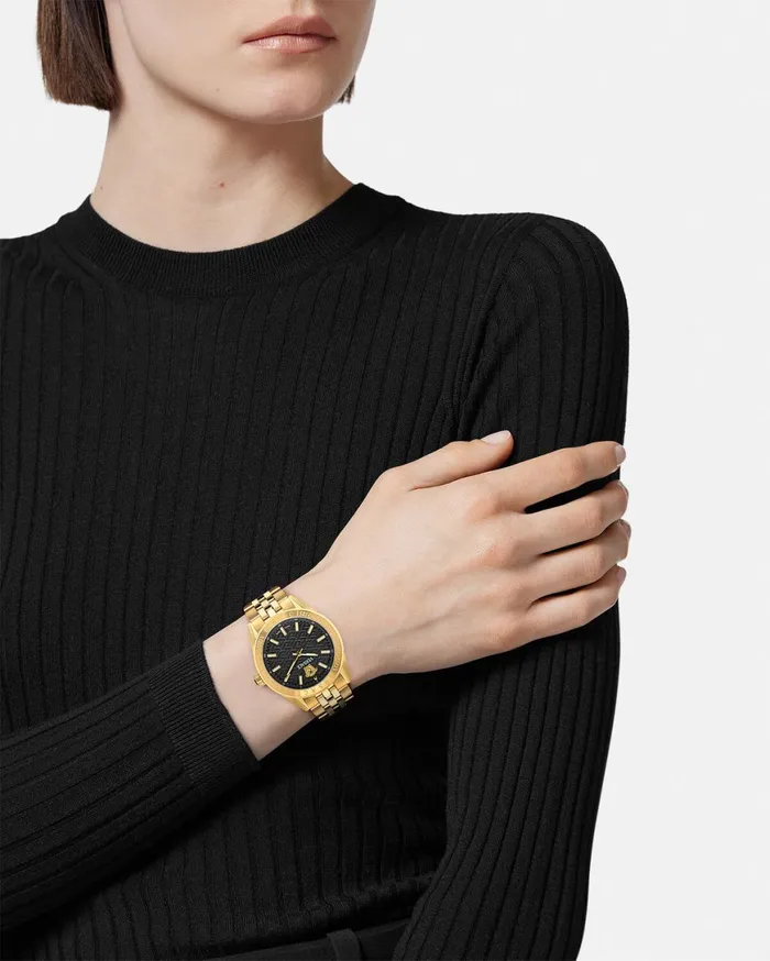Watches Women Versace VCode Lady Watch Blackgold