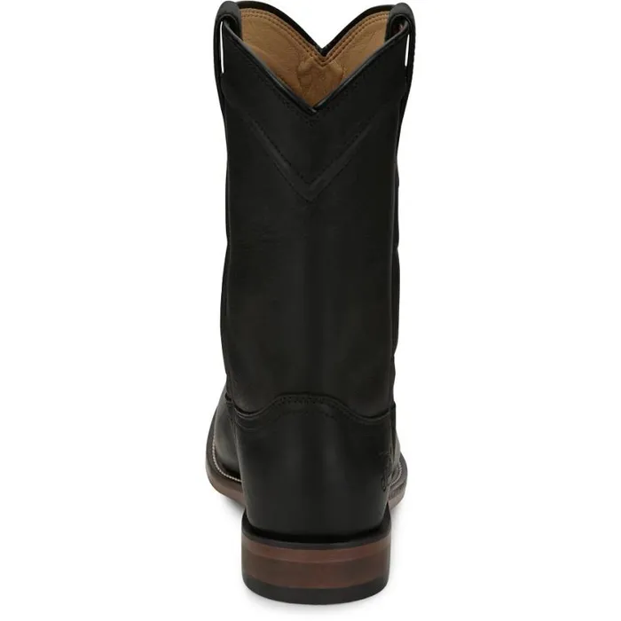 Western Men Justin Boots Braswell 10034 Roper Black