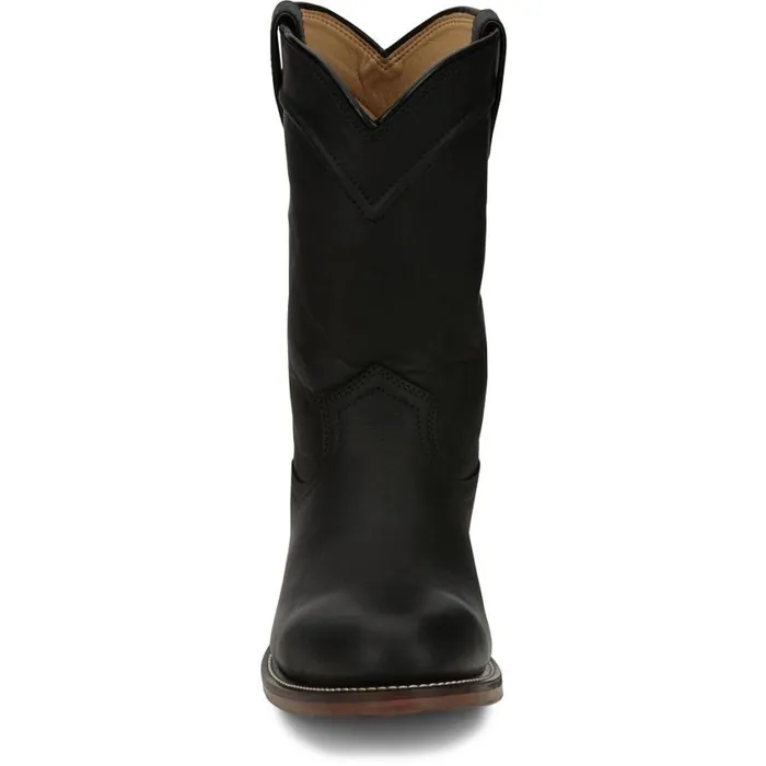 Western Men Justin Boots Braswell 10034 Roper Black
