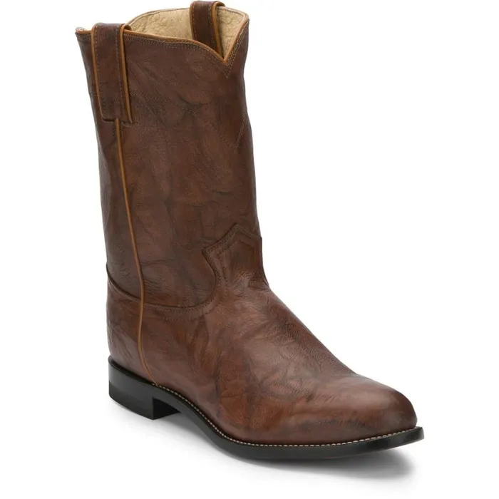 Western Men Justin Boots Jackson 10034 Roper Boot Chestnut 040brown041