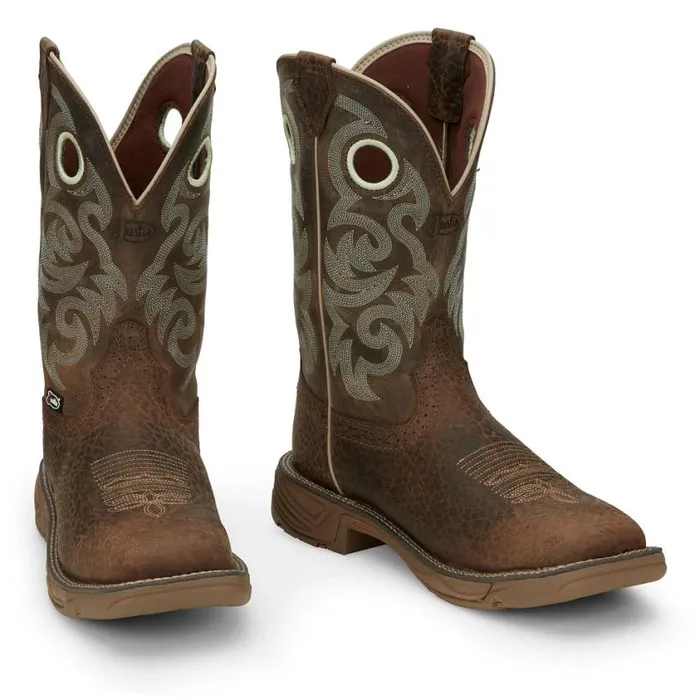 Western Men Justin Boots Rush 11034 Western Work Boot Mocha Brown 040brown041 Western Men Justin Boots Rush 11034 Western Work Boot Mocha Brown 040brown041