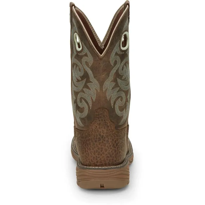 Western Men Justin Boots Rush 11034 Western Work Boot Mocha Brown 040brown041