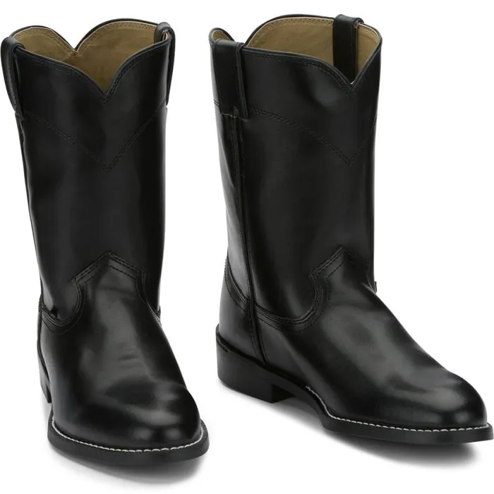 Western Men Justin Boots Temple 10034 Roper Boot Black