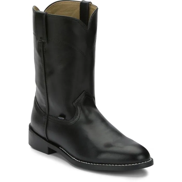 Western Men Justin Boots Temple 10034 Roper Boot Black