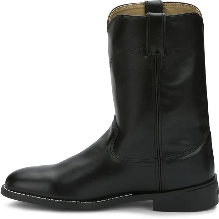 Western Men Justin Boots Temple 10034 Roper Boot Black