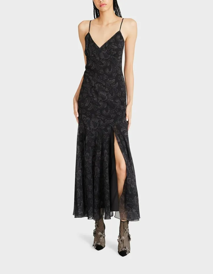 Women ADDISON MIDI DRESS VINTAGE BLACK MULTI Black Multi Betsey Johnson