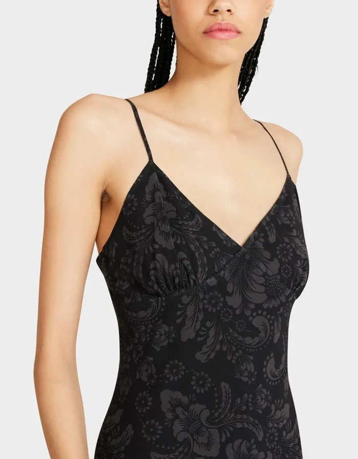 Women ADDISON MIDI DRESS VINTAGE BLACK MULTI Black Multi Betsey Johnson